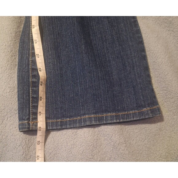 XOXO Flare Jeans Womens 5/6 Vintage Blue Faded Bootcut *Missing Rear Button* - Picture 4 of 12
